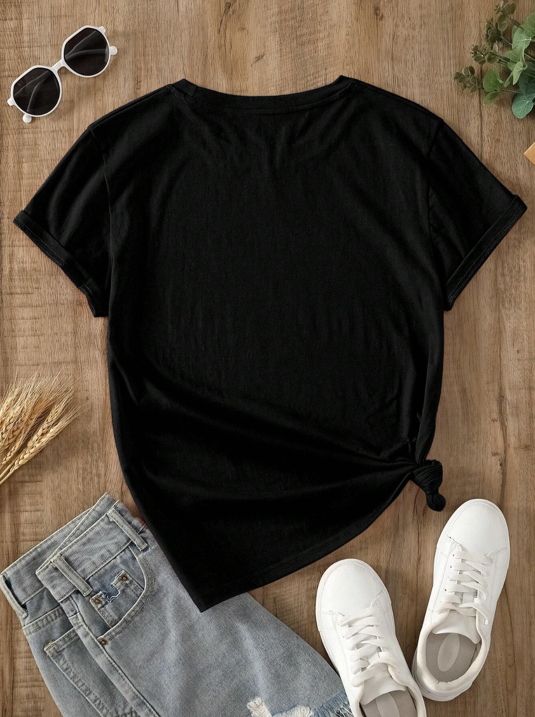 INAWLY Camiseta de mujer con impresión de letra, camisetas gráficas de manga corta para mujeres