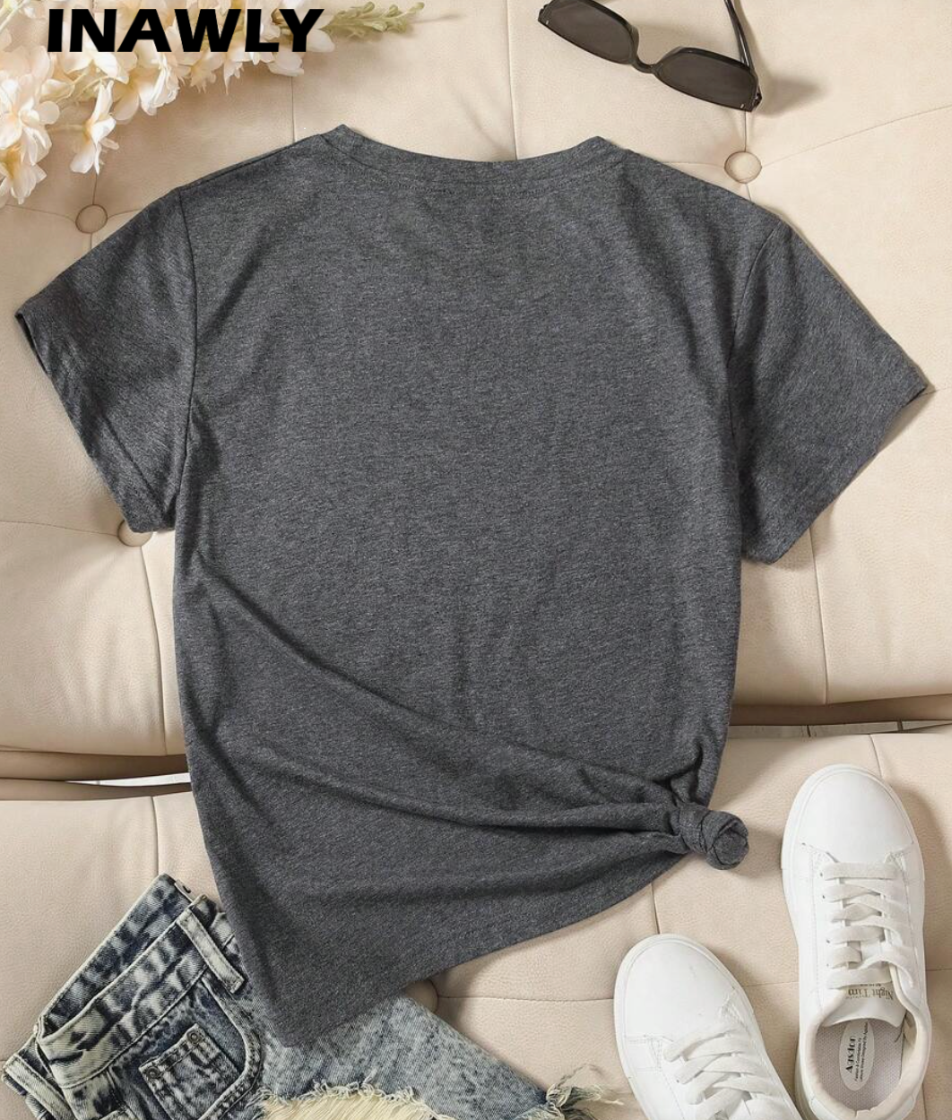 INAWLY Camiseta de manga corta con estampado de koala, camisetas gráficas para mujer