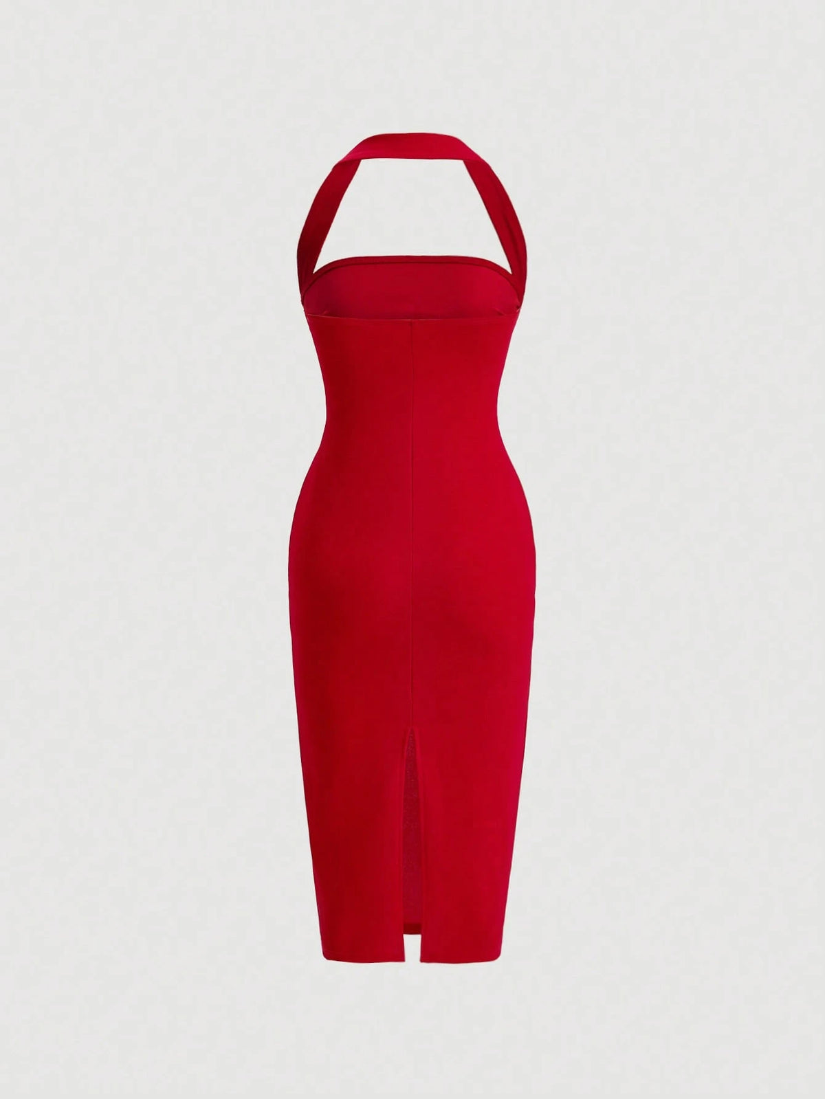 Firerie Vestido ajustado con cuello halter recogido y espalda descubierta