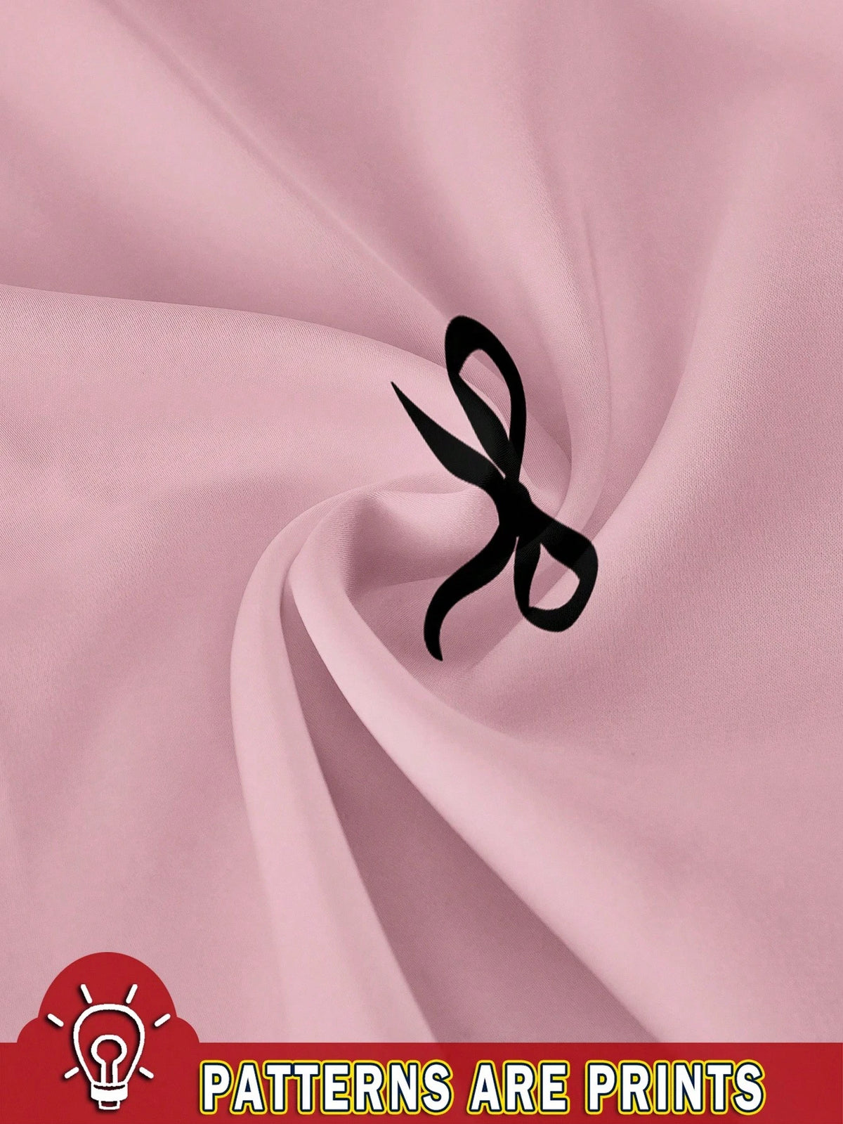 SHEIN EZwear Camiseta corta de manga corta de corte ceñido con diseño de lazo y patrón lindo, de cuello redondo, adecuada para el verano