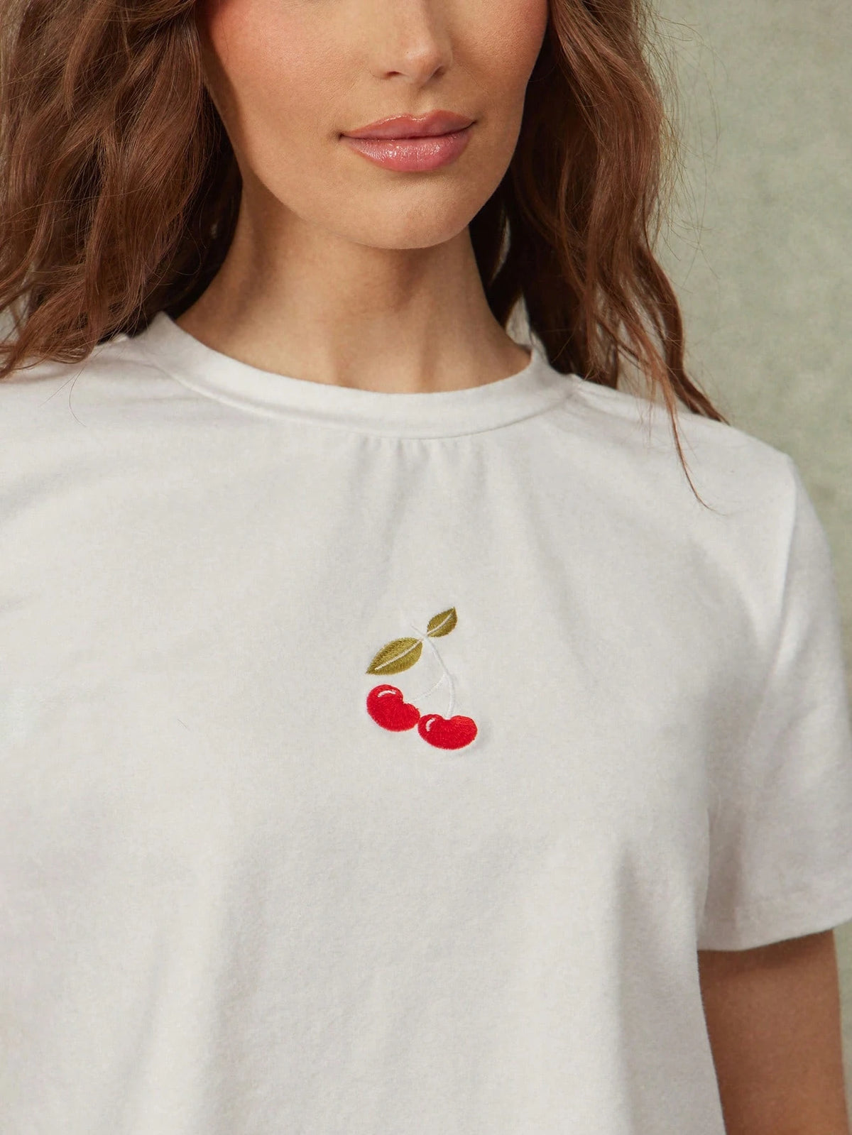 WESTFADE Camiseta de bebé cuello redondo cuadrada bordada