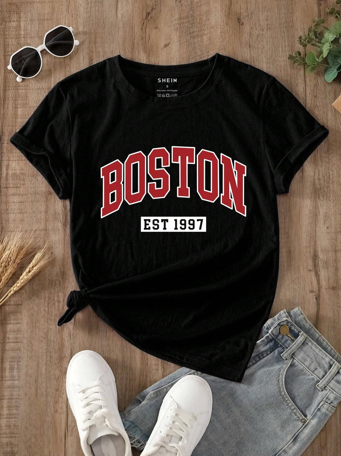 INAWLY Camiseta de mujer con impresión de letra, camisetas gráficas de manga corta para mujeres