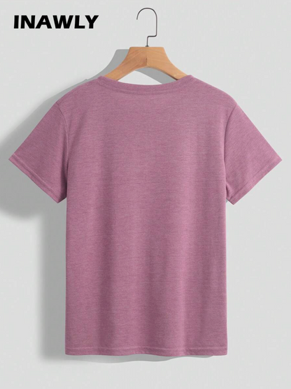 INAWLY Camiseta con estampado de bebida, camisetas gráficas para mujer
