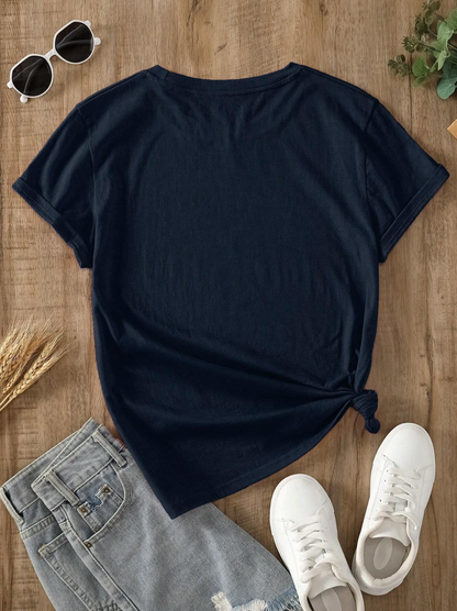 INAWLY Camiseta estampada con gráfico tropical y eslogan "Toma fotos del paisaje durante el camino y registra este hermoso momento" para mujer