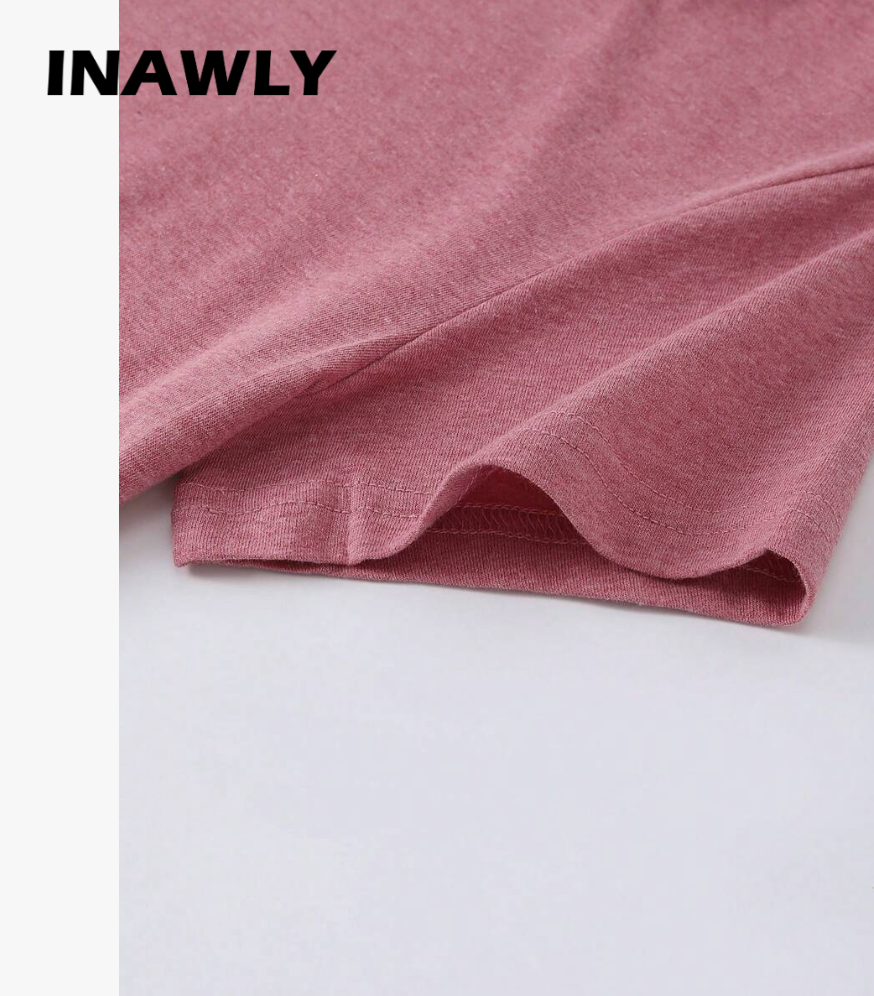 INAWLY Camiseta de manga corta con cuello redondo y estampado de panda, de estilo casual para mujer