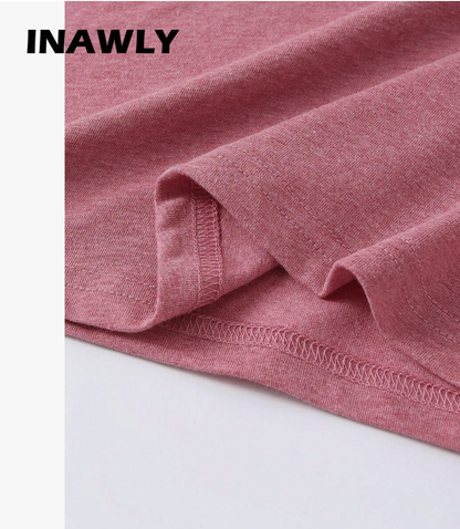 INAWLY Camiseta de manga corta con cuello redondo y estampado de panda, de estilo casual para mujer